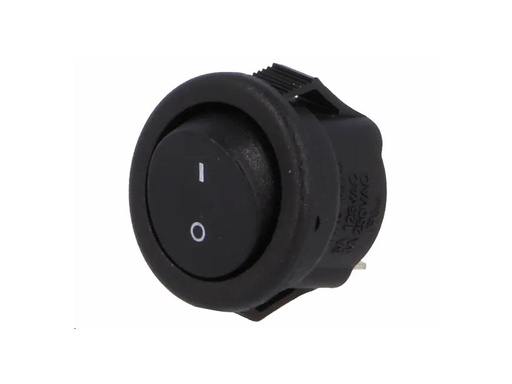 [H57991] Vippekontakt - 1P OFF-ON, 3A-250V, Sort (Ø15mm hul)