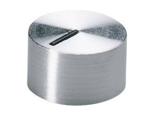 [H57771] Drejeknap, Alu. - Ø12mm, H7,2mm, Sort streg, 4mm aksel
