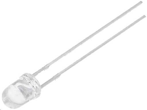 [H48612] 4mm HB LED - Rund, Kold Hvid vandklar (7000mcd 30°)