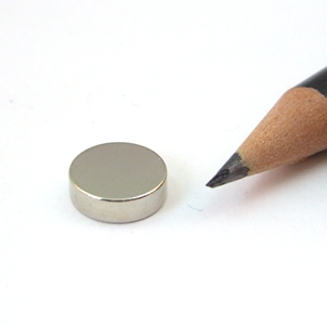 [H46865] Magnet, neodynium - Cyl. N42 Ni Ø10x3mm (1 stk.)