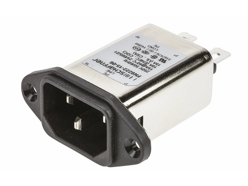 [H64539] Apparatfatning m. EMI/EMC netfilter - C14, 250V 15A