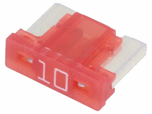 [H64268] MINIVAL lavprofil sikring - 10A 32Vdc, Rød