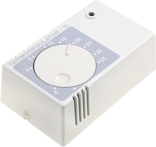 [H63238] Termostatmodul til vægmont. NC, 16A / 250V, -5...35°C