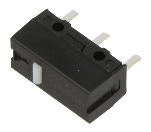[H63241] Mikroswitch u. arm - 1mA/6Vdc, OFF-(ON) SPST-NO, loddeben