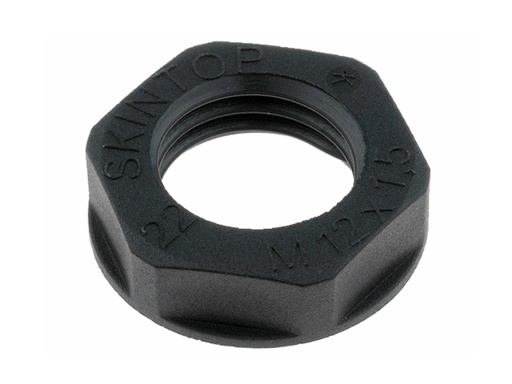 [H60240] Plastmøtrik - M12, Sort