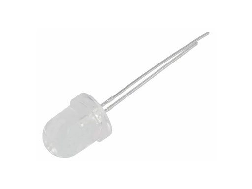 [H59783] 8mm LED - Rund, Vandklar, Varm hvid (8500-14000mcd 30°)