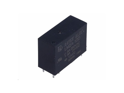 [H59252] Vertikalt relæ - 12VDC / 5A, 2 x slutte (DPST-NO)