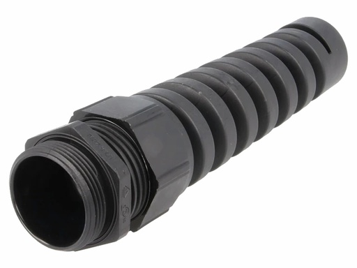 [H59303] Kabelgennemføring m. aflastning - M12, IP68, Sort (3,5-7mm)