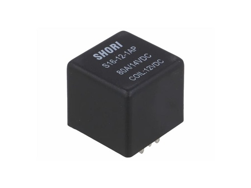 [H59733] Autorelæ - 12Vdc / 80A, printben, 1 x slutte (SPST-NO)