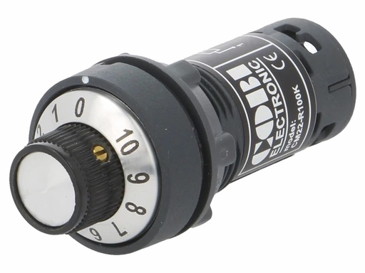 [H62207] Drejepotmeter - Spændingsoutput 0-10V liniær, Ø22,5mm (IP65)