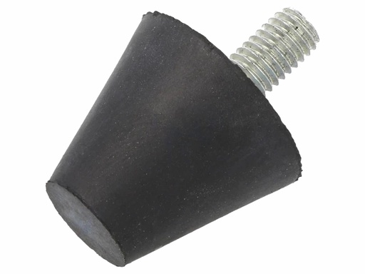 [H62014] Vibrationsdæmp. gummifod - M5x10mm gevind, Ø20mm, konisk