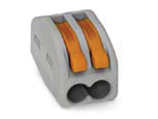 [H36631] Klemme-samlemuffe - 2 x 0,08-2,5mm², til inst.ledn., Grå