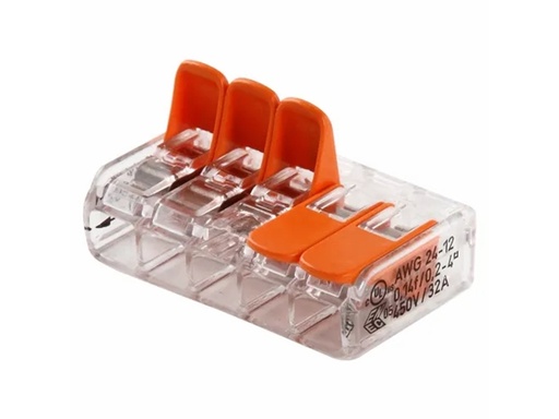 [H50503] 221 klemme-samlemuffe - 5 x 0,2-4mm², til alle ledningstyper