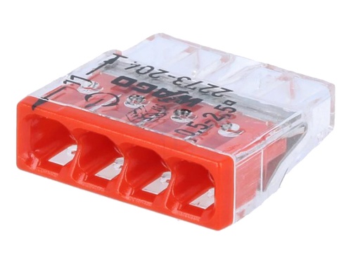 [H58709] COMPACT PUSH WIRE® fjedersamlemuffe - 4 x 0,5-2,5mm², 24A