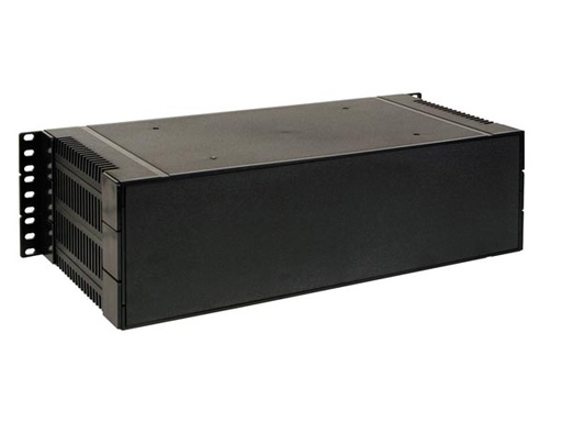 [H36096] 19" ABS plastkabinet - 3U til rackmont., Sort