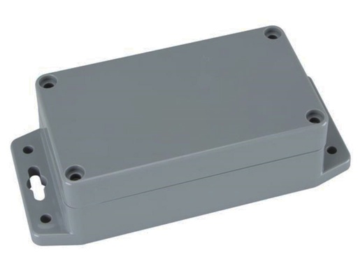 [H33457] Plastkabinet m. flanger - Grå, IP65 (115x65x40mm)