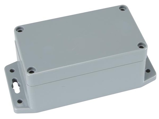 [H33458] Plastkabinet m. flanger - Mørkegrå, IP65 (115x65x55mm)