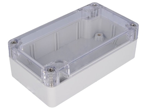 [H16225] G203C plastkabinet - Klart låg, IP65 (115x65x40mm)