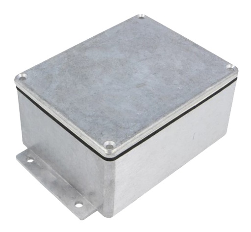 [H23873] Aluminiumskabinet m. flanger, 114x90x55mm (IP66)