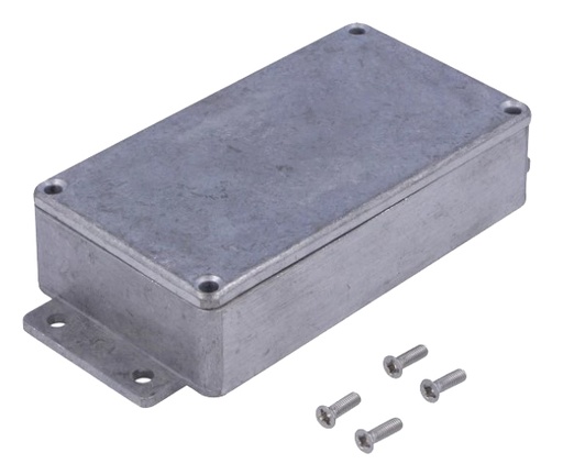 [H23876] Aluminiumskabinet m. flanger, 114x64x30mm (IP66)