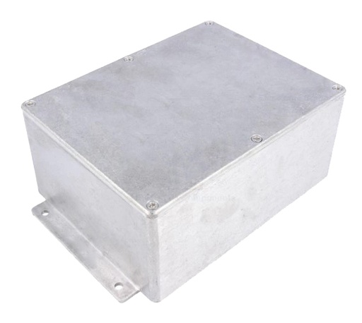 [H23884] Aluminiumskabinet m. flanger, 165x127x75mm (IP66)