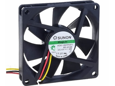 [H25230] DC blæser - 70x70x15mm 12Vdc 1,9W Vapo, 3 ledn.