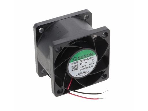 [H29323] DC blæser - 40x40x28mm 12Vdc 587mA 7W, kugleleje, 2-ledn.