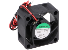 [H16423] DC blæser - 40x40x20mm 12Vdc / 0,76W Vapo, 2 ledn.