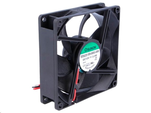 [H16427] DC blæser - 92x92x25mm 12Vdc / 2,3W m. kugleleje
