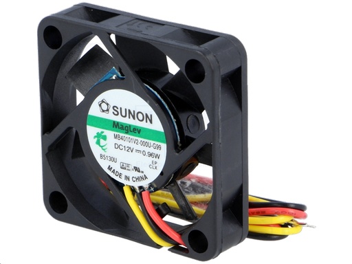 [H37452] DC blæser - 40x40x10mm 12Vdc / 0,59W Vapo, 3 ledn.