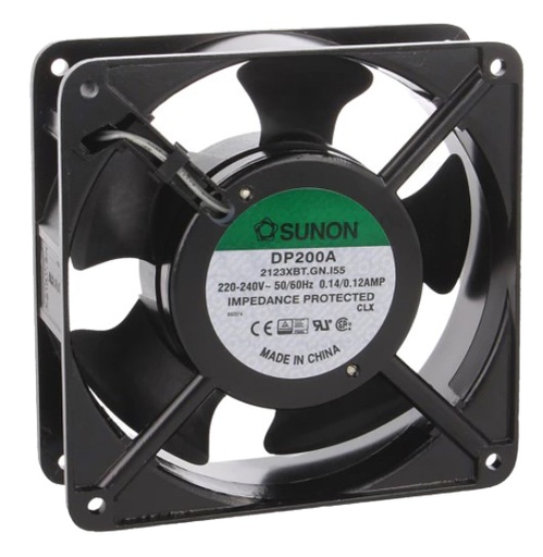 [H62984] AC blæser - 120x120x38mm 230V m. kugleleje, IP55