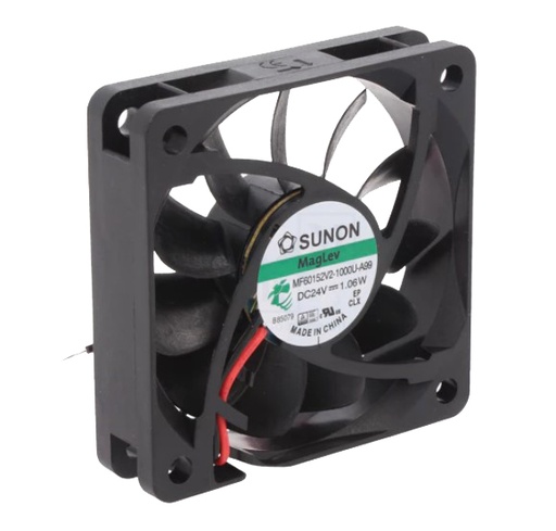 [H61842] DC blæser - 60x60x15mm 24Vdc / 1,06W Vapo, 2 ledn.