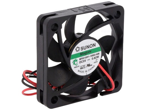 [H60652] DC blæser - 50x50x10mm 5Vdc / 0,78W, Vapo, 2 ledn.