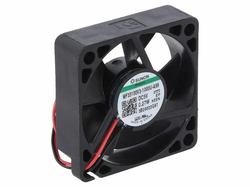 [H59529] DC blæser - 35x35x10mm 5Vdc 0,23W VAPO, 2 ledn.