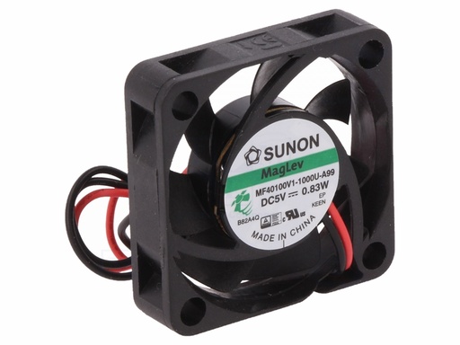 [H55157] DC blæser - 40x40x10mm 5Vdc / 0,83W Vapo, 2 ledn.