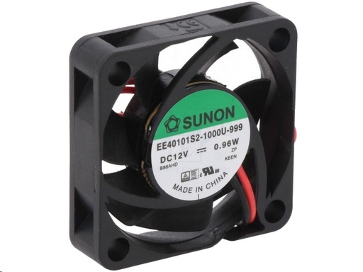 [H56099] DC blæser - 40x40x10mm 12Vdc / 0,43W Glideleje, 2 ledn.