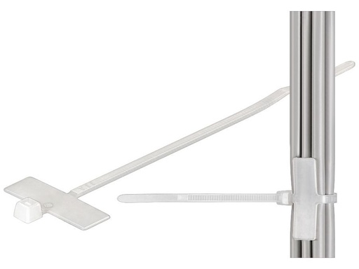 [H45129] Kabelstrips m. skrivefelt - 2,5x100mm, Klar (100 stk.)