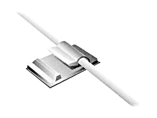 [H17105] Selvklæbende kabelholder - 3,5 - 3,8mm hul (10 stk.)