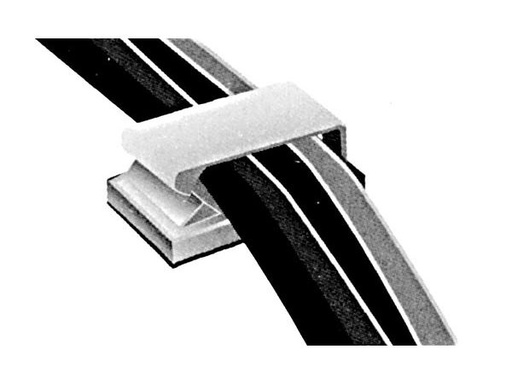 [H17107] Selvklæbende kabelholder - 2,5 x 10,5mm hul (10 stk.)