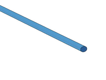 [H16808] Krympeflex 2:1 - Ø2,4mm BLÅ (1,2m)