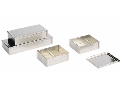 [H16361] EMI/RFI afskærmningskabinet m. skillerum - 83x50x26mm