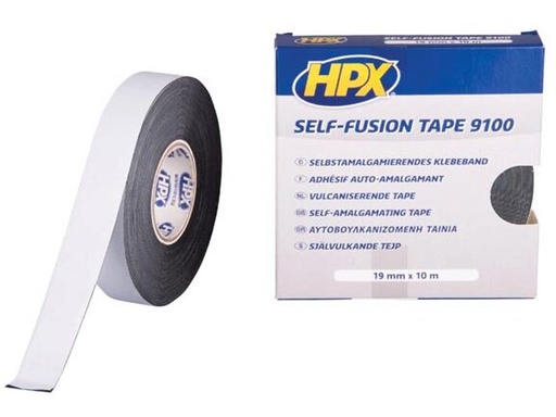 [H62109] Selv-vulkaniserende isolerbånd - 19mm x 10M, Sort