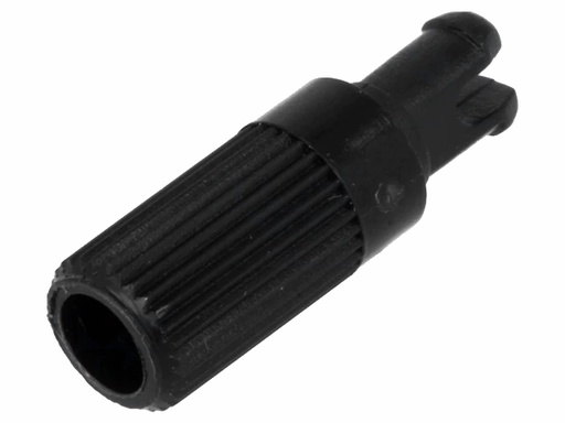 [H60497] Spindel til stor (PT15N) trimmepotmeter - Ø6 x 12mm, Sort