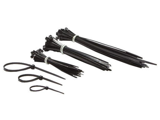 [H29682] Kabelstrips sortiment - Sort (75 stk.)