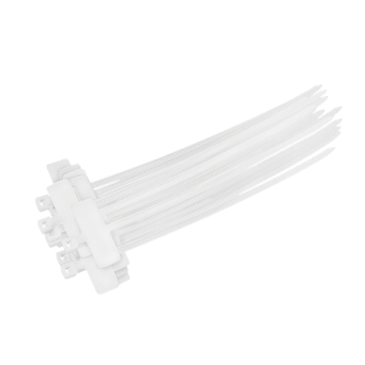 [H57604] Kabelstrips m. skrivefelt - 2,5x100mm, Hvid (100 stk.)