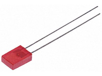 [H14403] Rektangulær LED - 7x2,3mm, Rød (8mcd 110°)