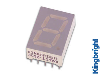 [H14251] 7-segment display - 13,2mm, Anode, Grøn (2mcd)