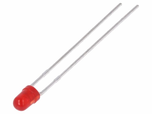 [H62364] 3mm LED - Rund, RØD diffus (2mcd, 50°)
