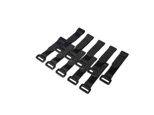 [H49309] Velcro kabelstrips - 15cm sort (10 stk.)