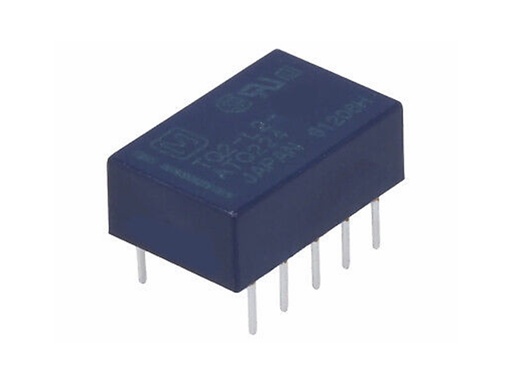 [H64420] Kiprelæ (bistabil) - 9VDC 1A, 2 x skifte (DPDT) (DIP10)